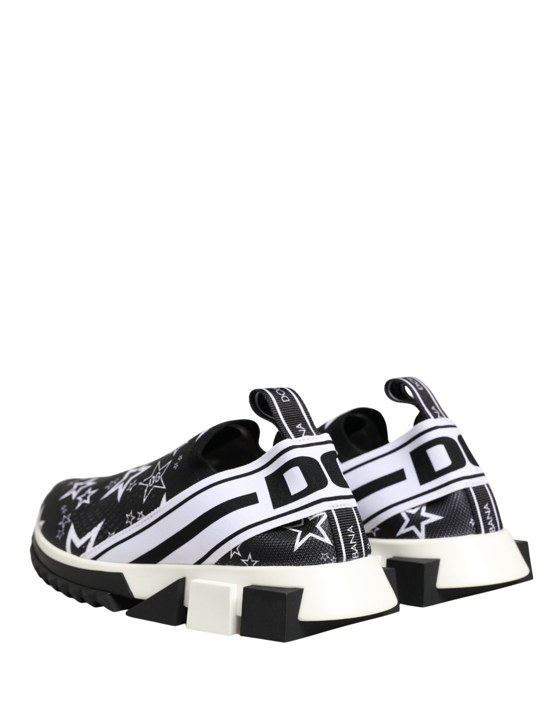 Dolce & Gabbana Black Millenial Stars Logo Sorrento Sneakers