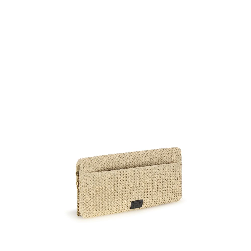 PINKO Beige Polypropylene Shoulder Bag - The Love Bag Click Soft