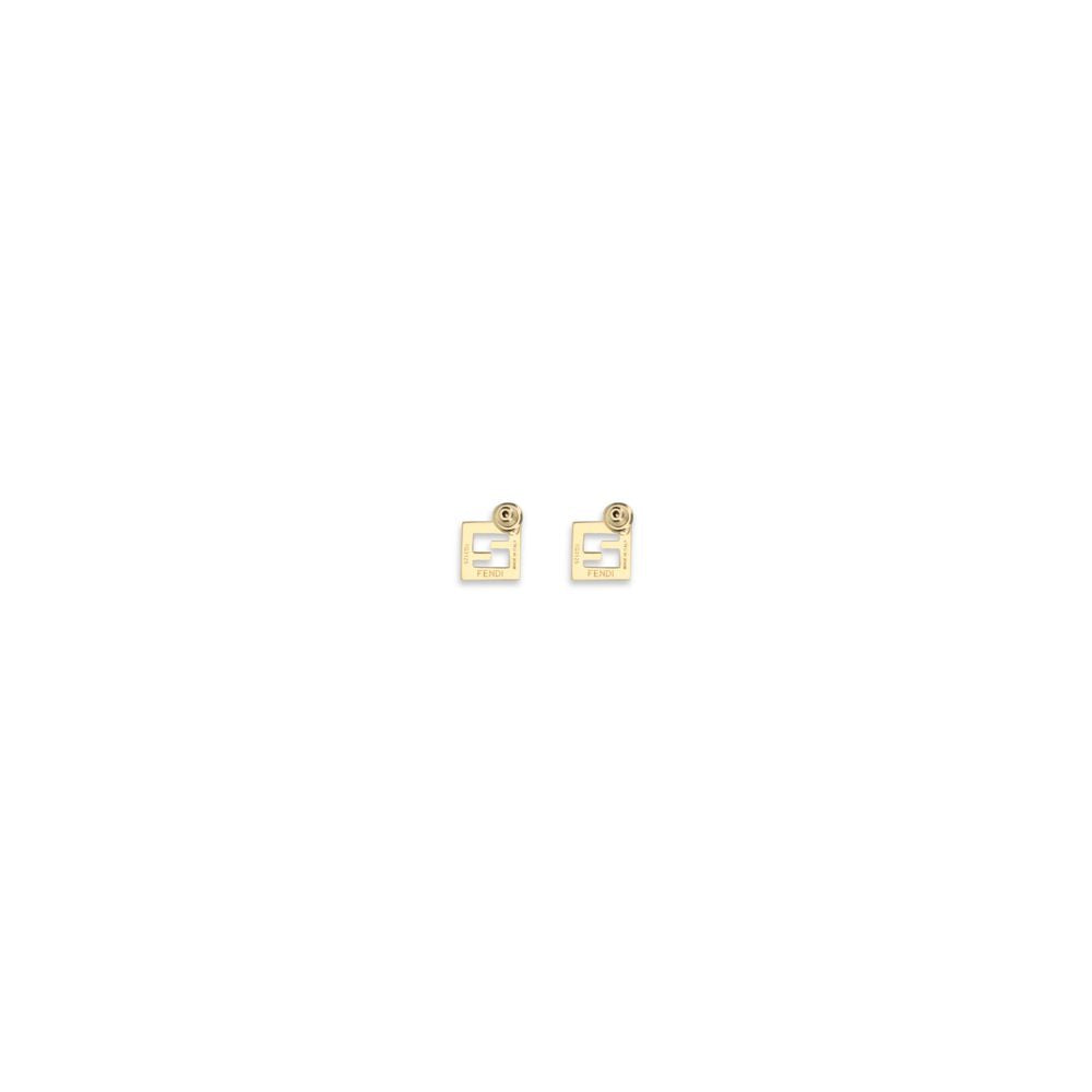 Fendi White Brass Forever Earrings