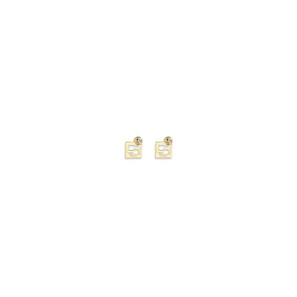 Fendi White Brass Forever Earrings