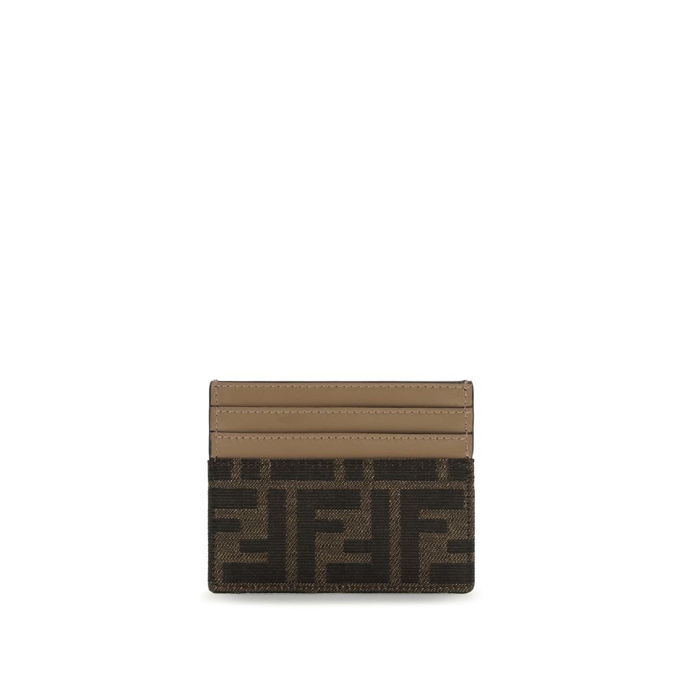 Fendi Brown FF Jacquard Card Holder