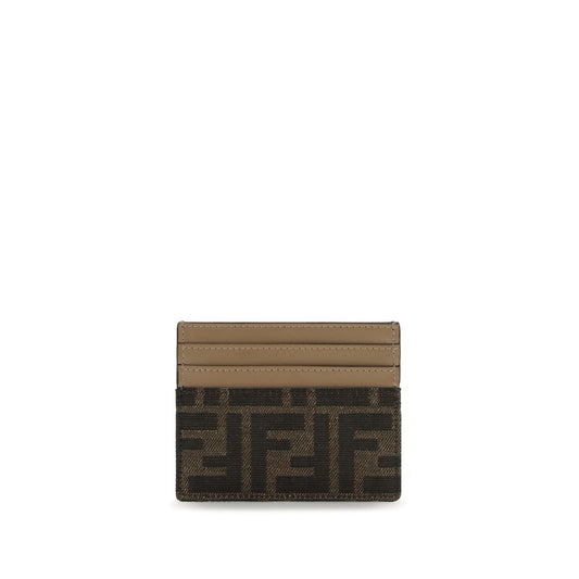 Fendi Brown FF Jacquard Card Holder