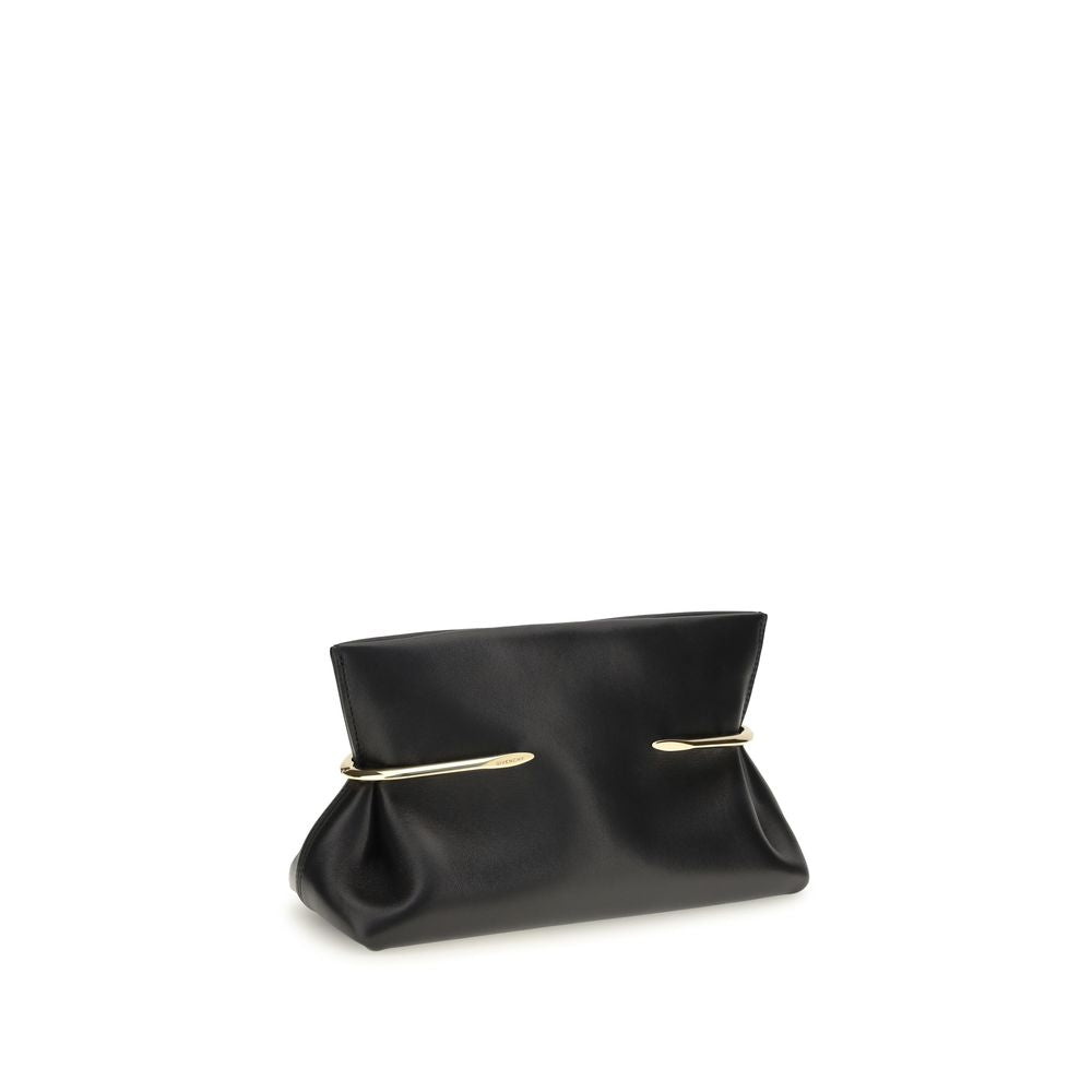 Givenchy Black Napa Leather Pinch Soft Clutch Bag