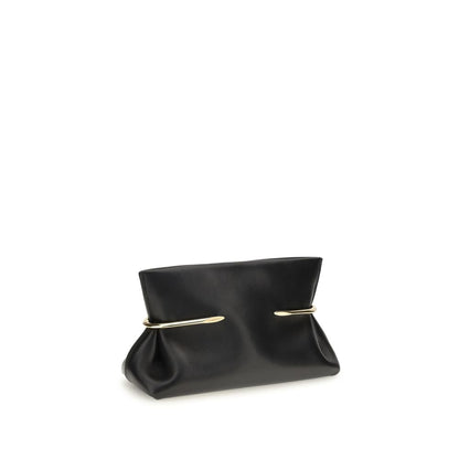 Givenchy Black Napa Leather Pinch Soft Clutch Bag