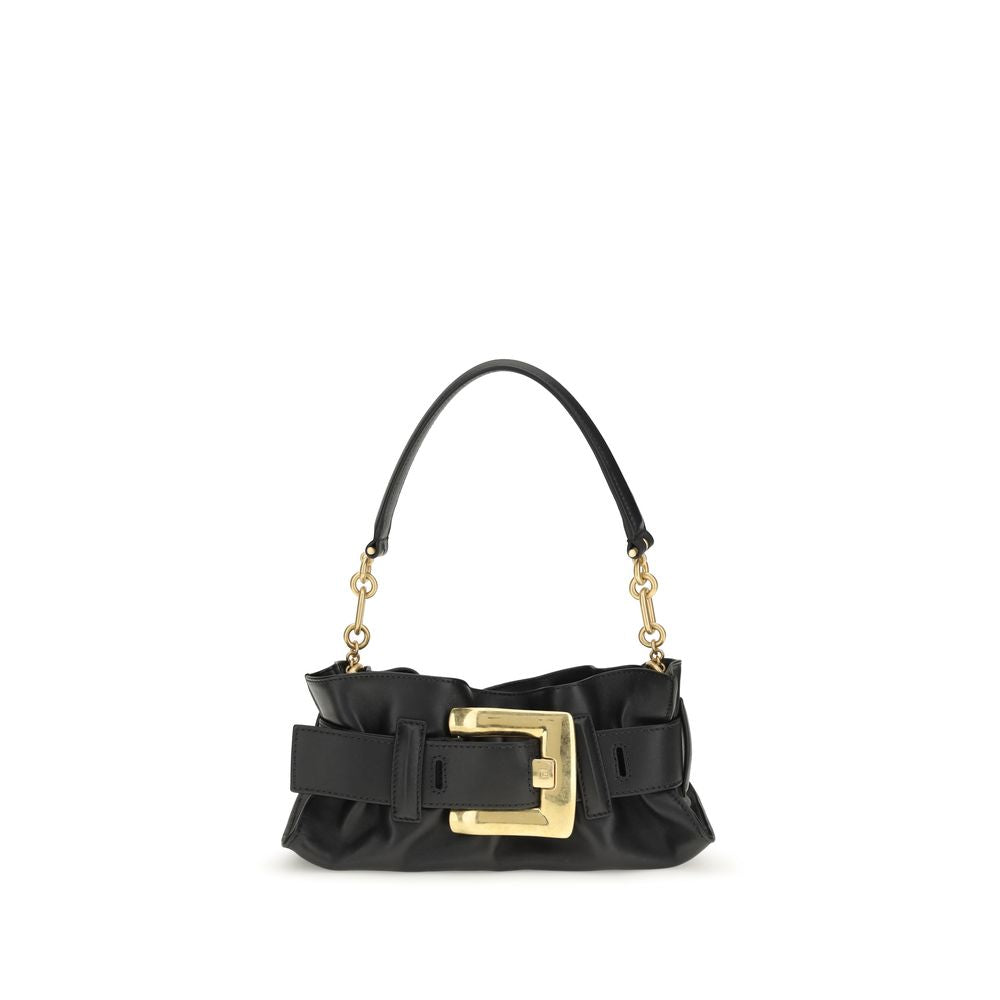 Balmain Black Calf Leather Mini Anthem Bag