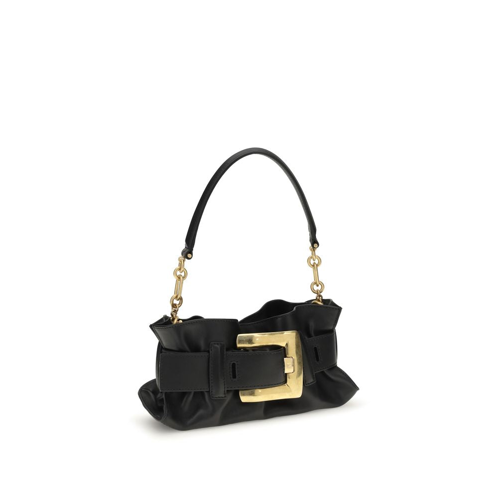 Balmain Black Calf Leather Mini Anthem Bag