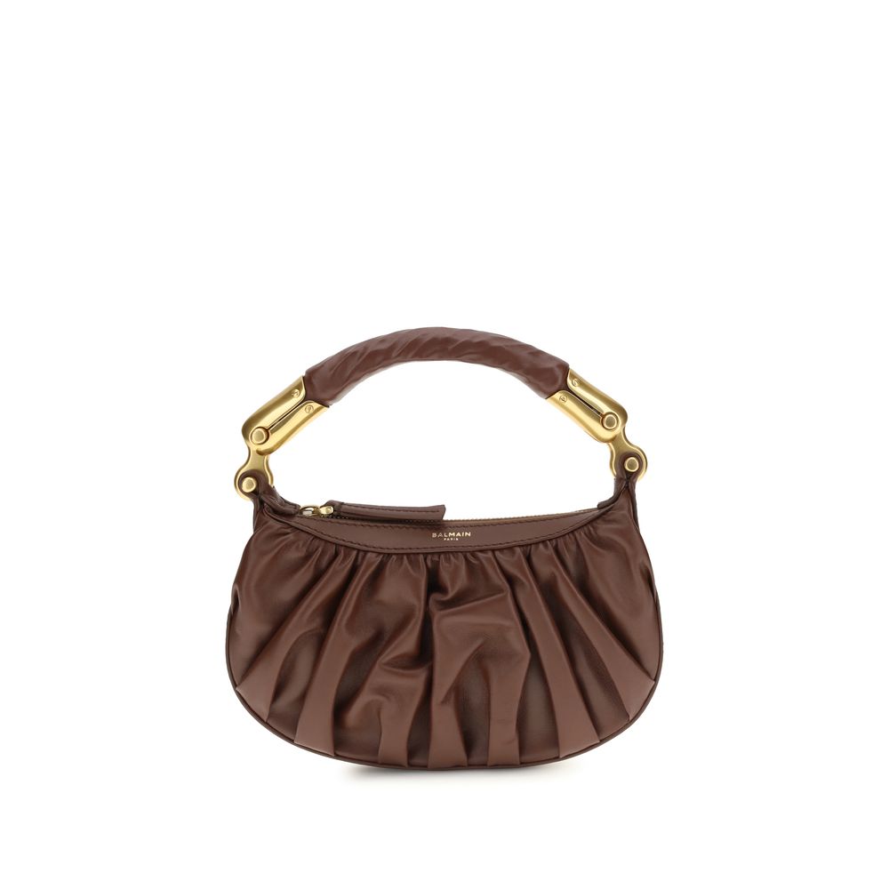 Balmain Ébène Mini Bag in Brown Calf Leather