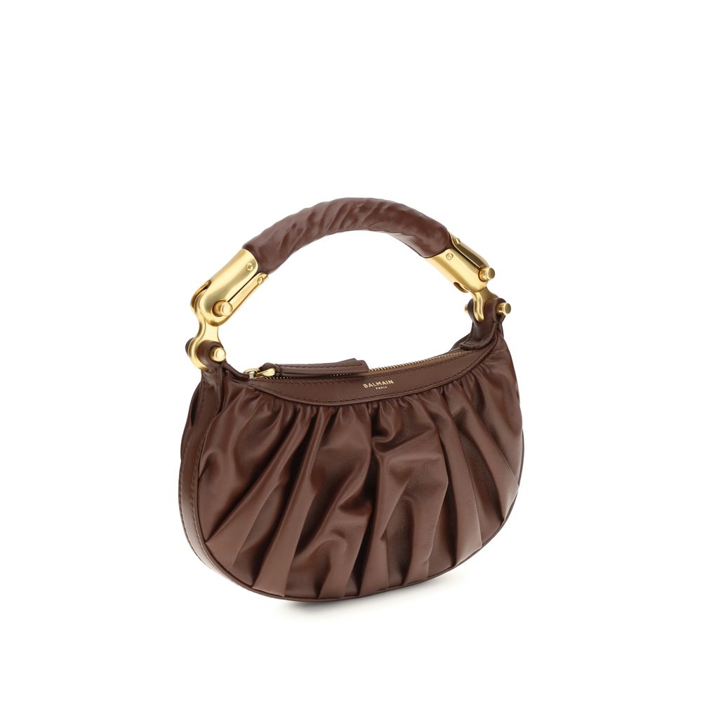 Balmain Ébène Mini Bag in Brown Calf Leather