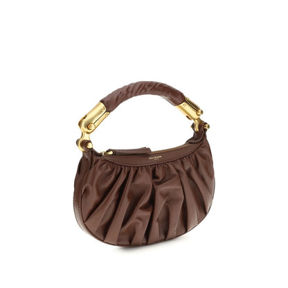 Balmain Ébène Mini Bag in Brown Calf Leather