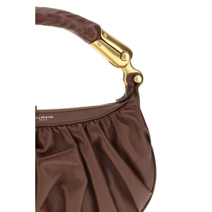 Balmain Ébène Mini Bag in Brown Calf Leather