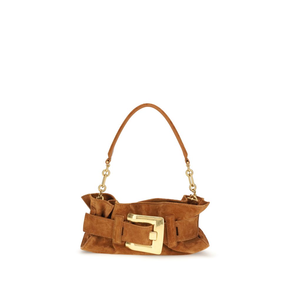Balmain Beige Calf Leather Anthem Mini Bag Shoulder Bag