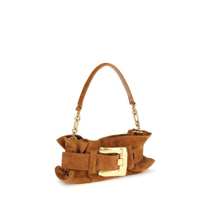 Balmain Beige Calf Leather Anthem Mini Bag Shoulder Bag