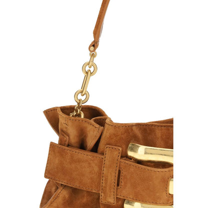 Balmain Beige Calf Leather Anthem Mini Bag Shoulder Bag