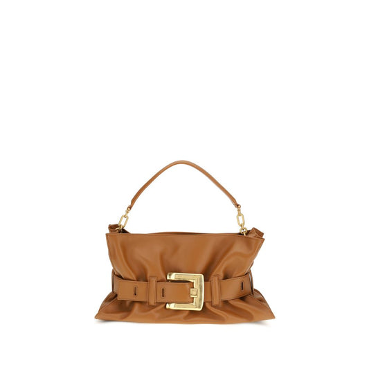 Balmain Brown Calf Leather Medium Anthem Shoulder Bag