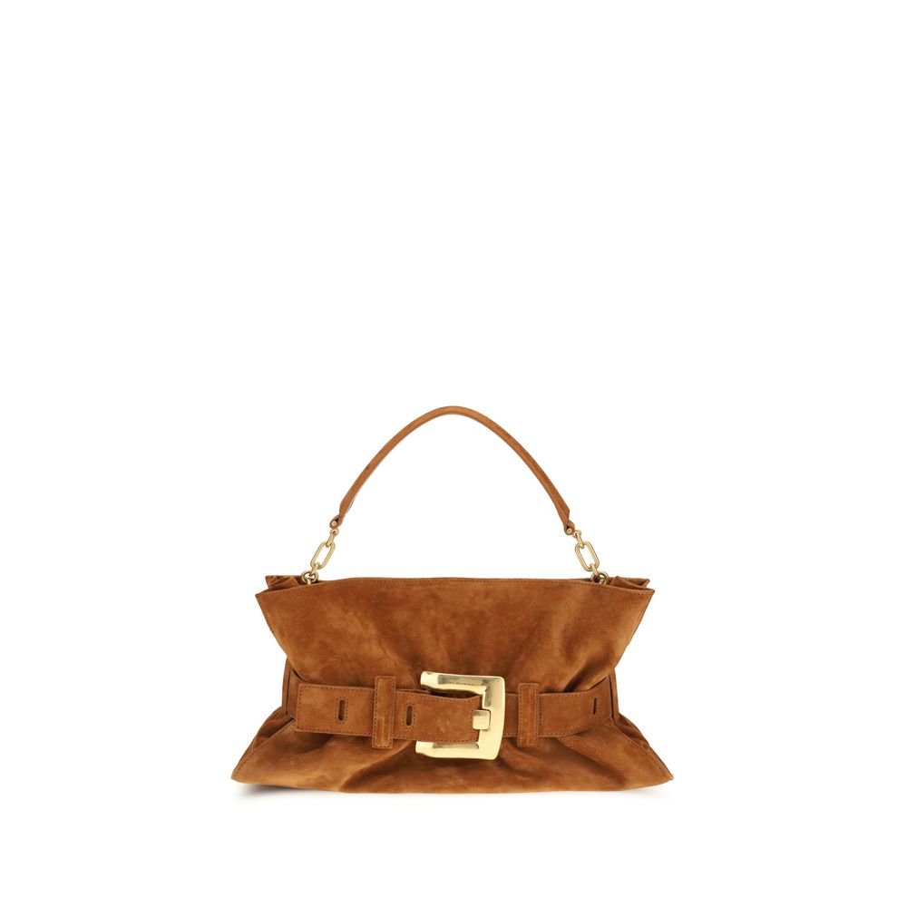 Balmain Brown Calf Leather Bos Taurus Medium Anthem Bag