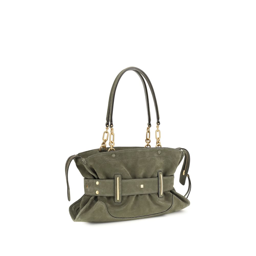 Balmain Bicolor Calf Leather Anthem Bag in Suede