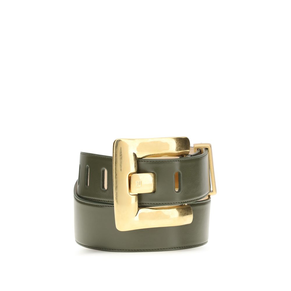Balmain Bicolor Calf Leather Anthem Belt
