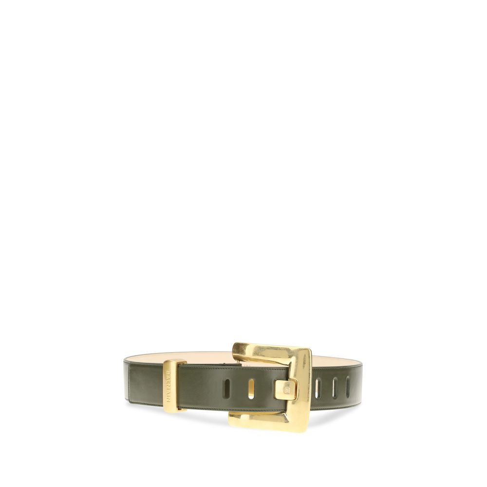 Balmain Bicolor Calf Leather Anthem Belt
