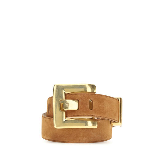 Balmain Brown Calf Leather Anthem Belt