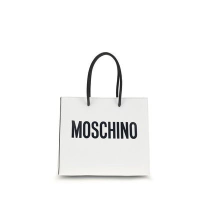 Moschino White Calf Leather Bos Taurus Handbag