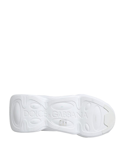 Dolce & Gabbana White Slip On Wave Low Top Sneakers