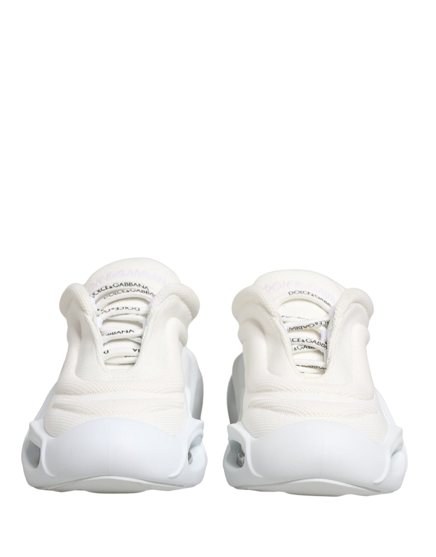 Dolce & Gabbana White Slip On Wave Low Top Sneakers
