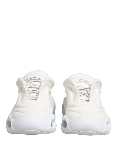 Dolce & Gabbana White Slip On Wave Low Top Sneakers