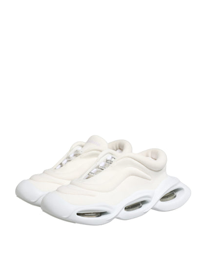 Dolce & Gabbana White Slip On Wave LowTop Sneakers Shoes