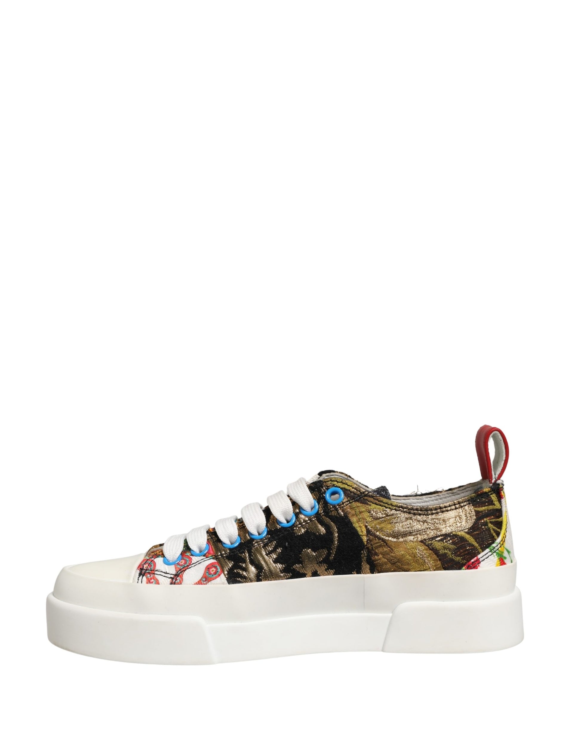 Dolce & Gabbana Multicolor Patchwork Low Top Sneakers