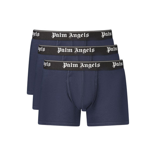 Palm Angels Blue Cotton Men's 3 Pack Boxers Underwear