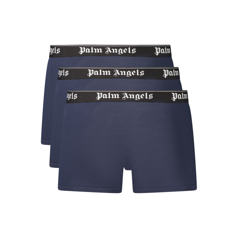 Palm Angels Blue Cotton Men's 3 Pack Boxers Underwear