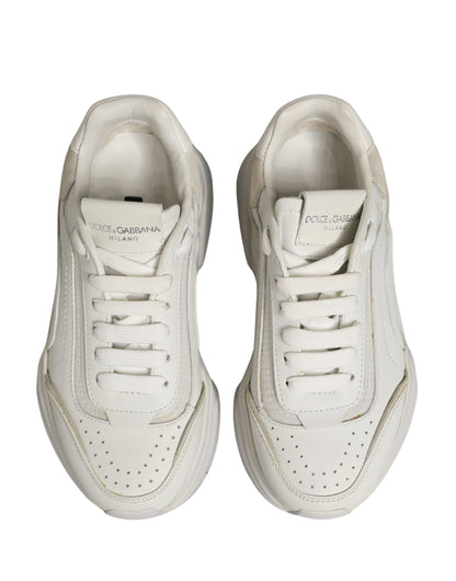 Dolce & Gabbana White Leather Daymaster Low Top Sneakers