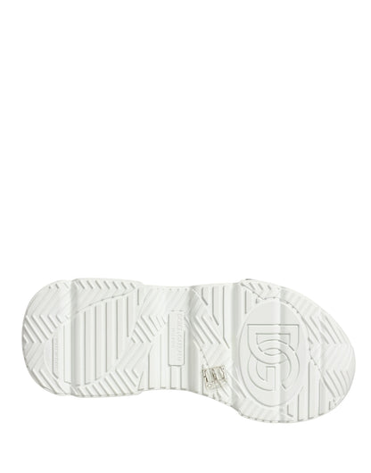 Dolce & Gabbana White Daymaster Graffiti Low Top Sneakers