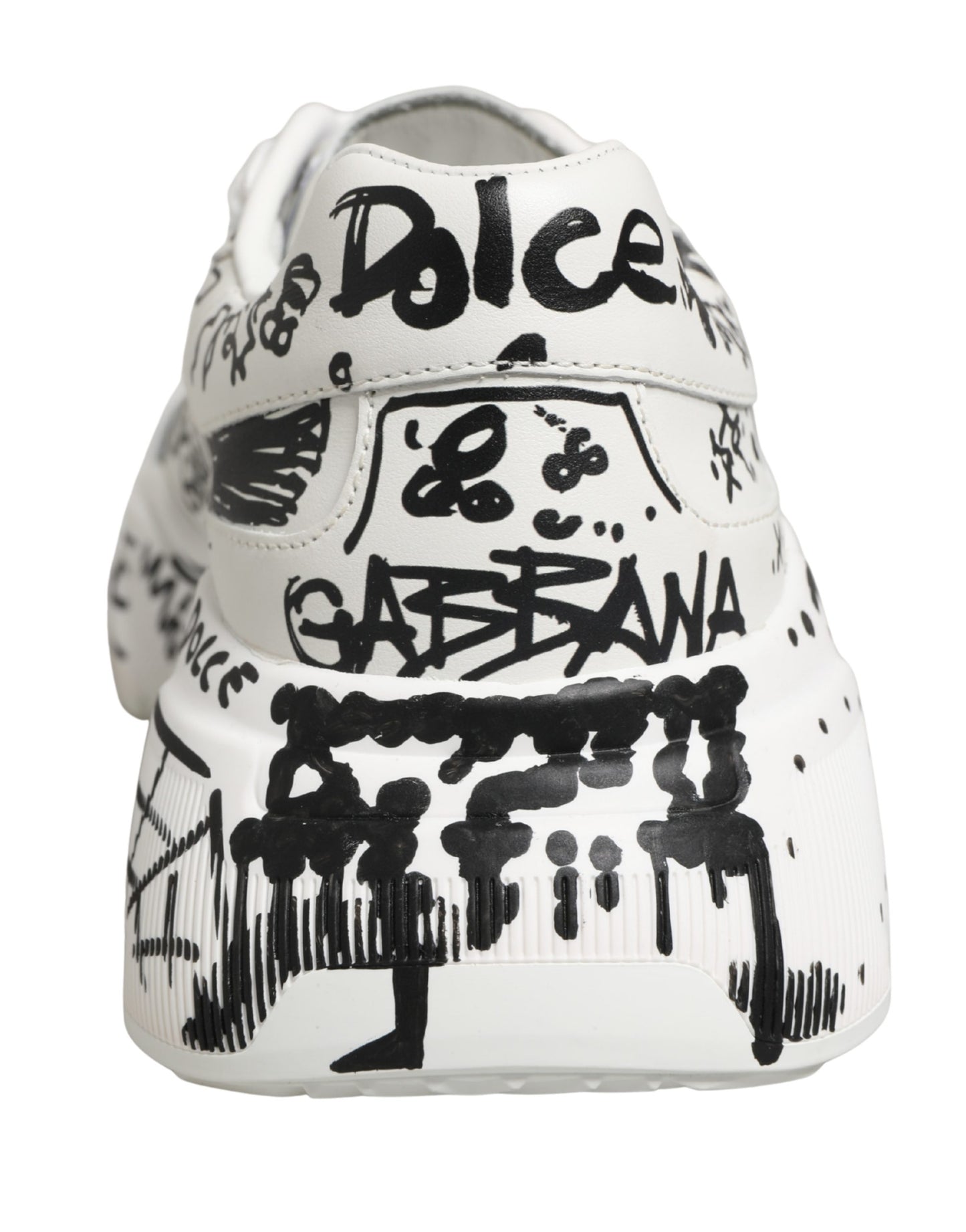 Dolce & Gabbana White Daymaster Graffiti Low Top Sneakers