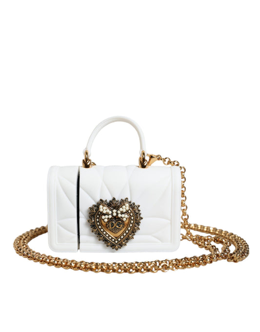 Dolce & Gabbana White Synthetic Airpod Holder