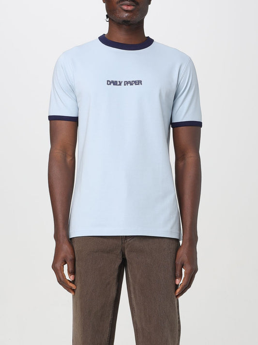 Daily Paper Blue Cotton T-Shirt - Short Sleeve Graphic Tee