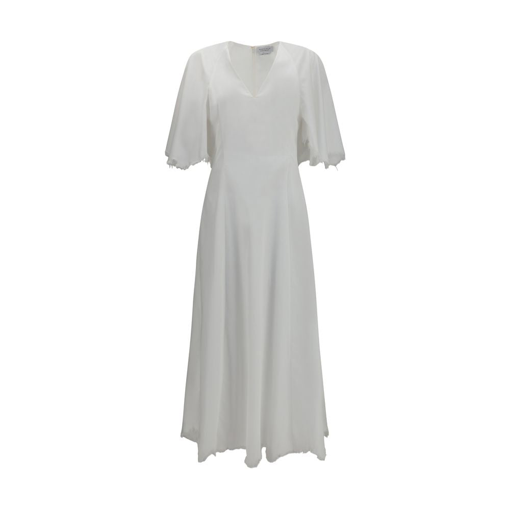 Gabriela Hearst Ansel Midi Dress in White Cotton
