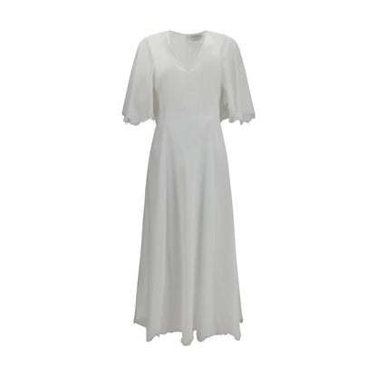 Gabriela Hearst Ansel Midi Dress in White Cotton