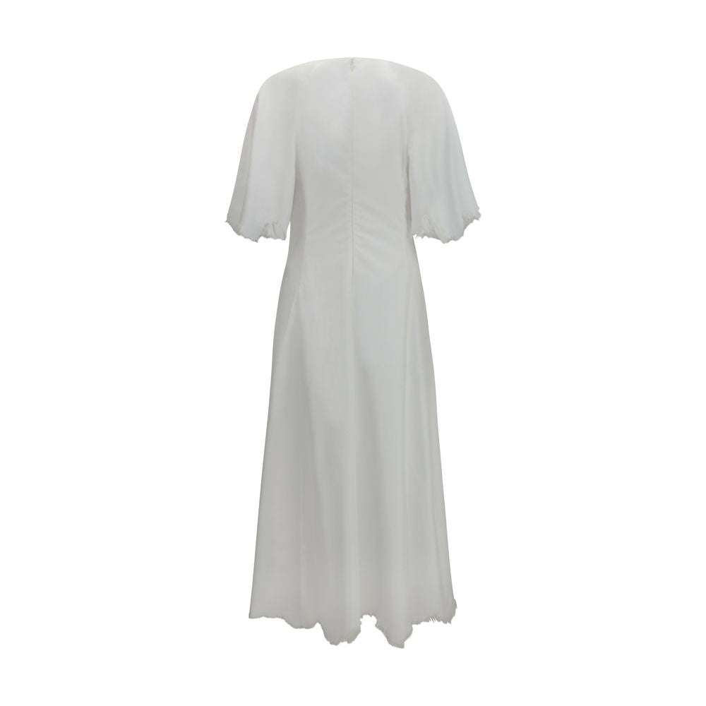 Gabriela Hearst Ansel Midi Dress in White Cotton