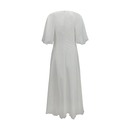 Gabriela Hearst Ansel Midi Dress in White Cotton