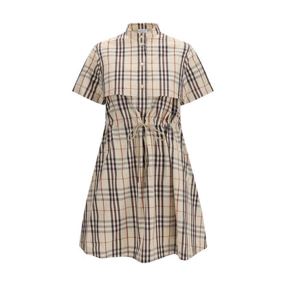Burberry Beige Cotton Check Isotta Dress