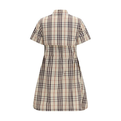 Burberry Beige Cotton Check Isotta Dress
