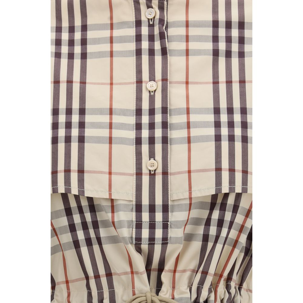 Burberry Beige Cotton Check Isotta Dress