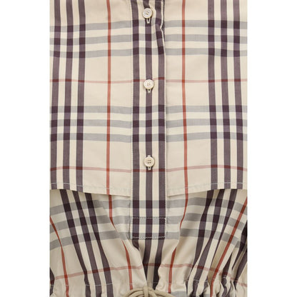 Burberry Beige Cotton Check Isotta Dress