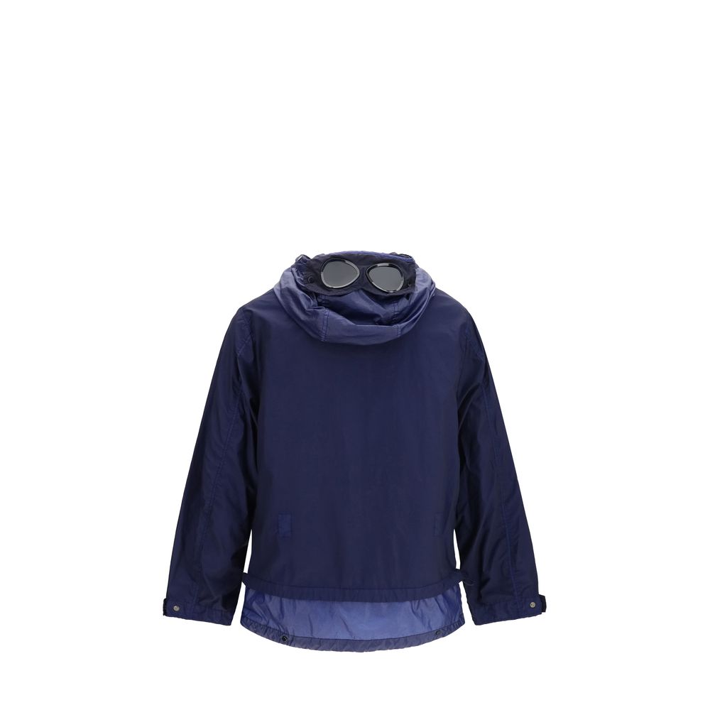 C.P. Company Bi-TM Mixed Goggle Jacket in Blue Polyamide