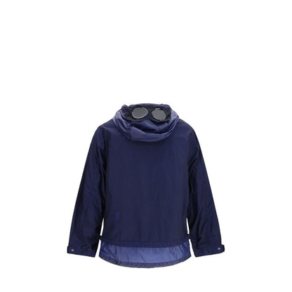 C.P. Company Bi-TM Mixed Goggle Jacket in Blue Polyamide