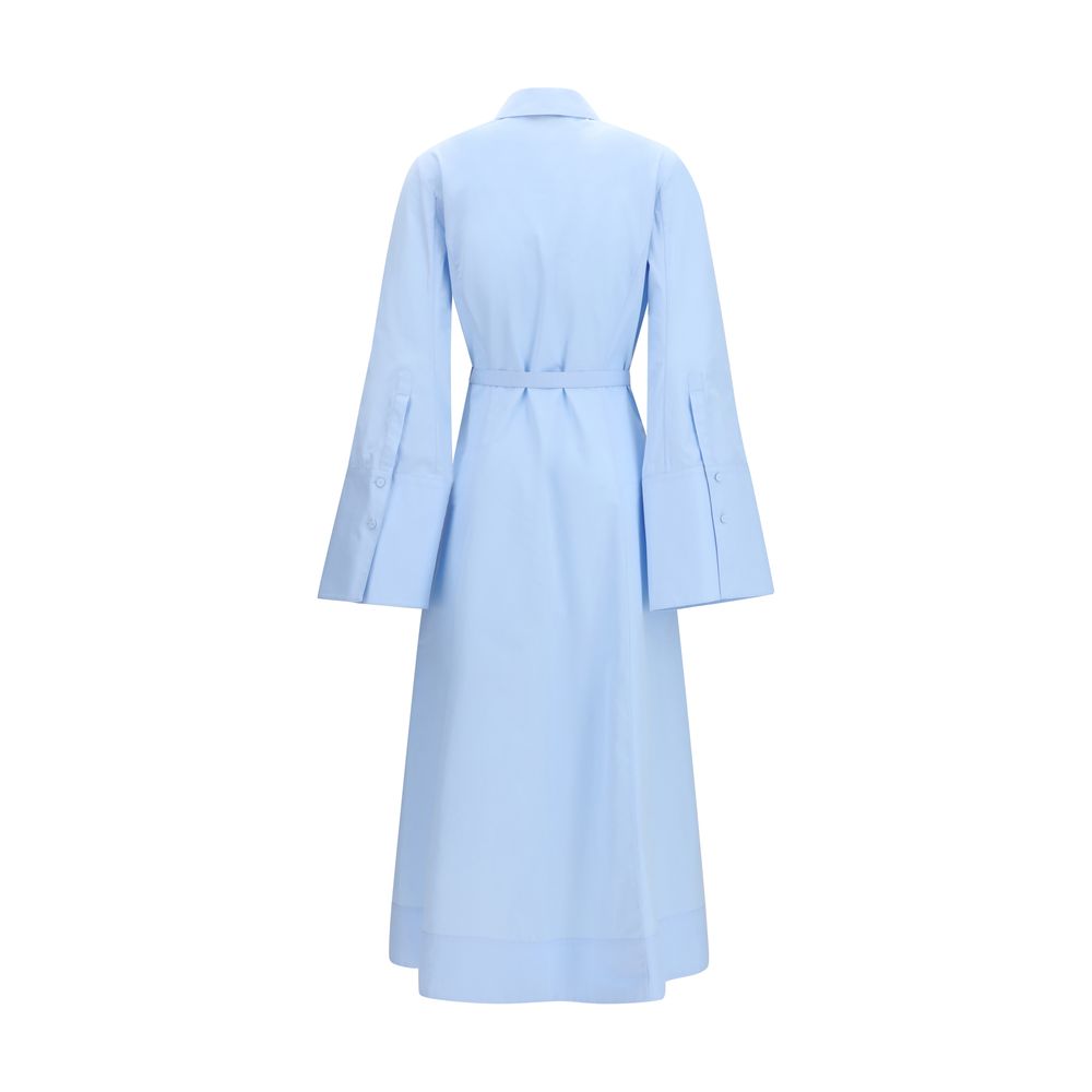 Gabriela Hearst Carmina Maxi Shirtdress in Blue Cotton