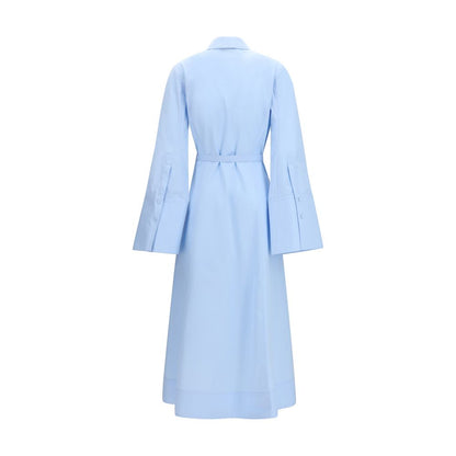 Gabriela Hearst Carmina Maxi Shirtdress in Blue Cotton