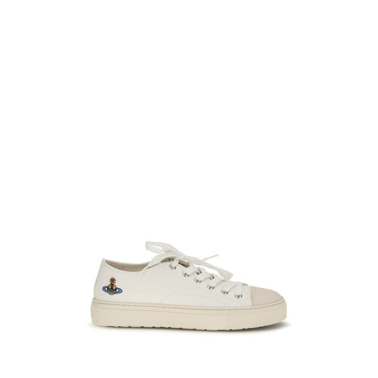 Vivienne Westwood White Orb Low Top Plimsoll Sneakers