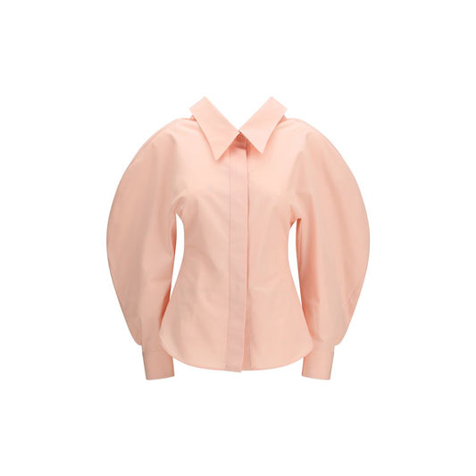 Givenchy Peach Pink Balloon-Sleeve Cotton Shirt